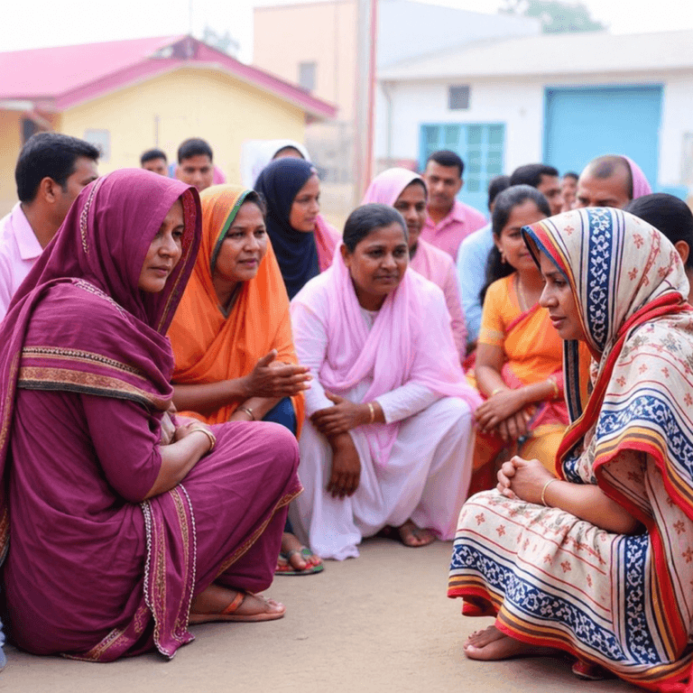 Community conversation in a village setting