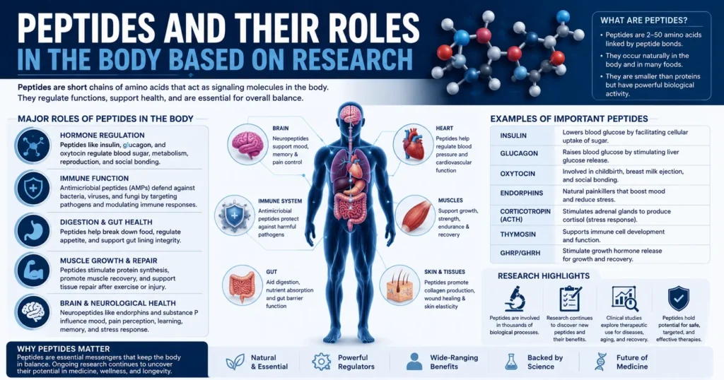 Peptides and their roles in the body