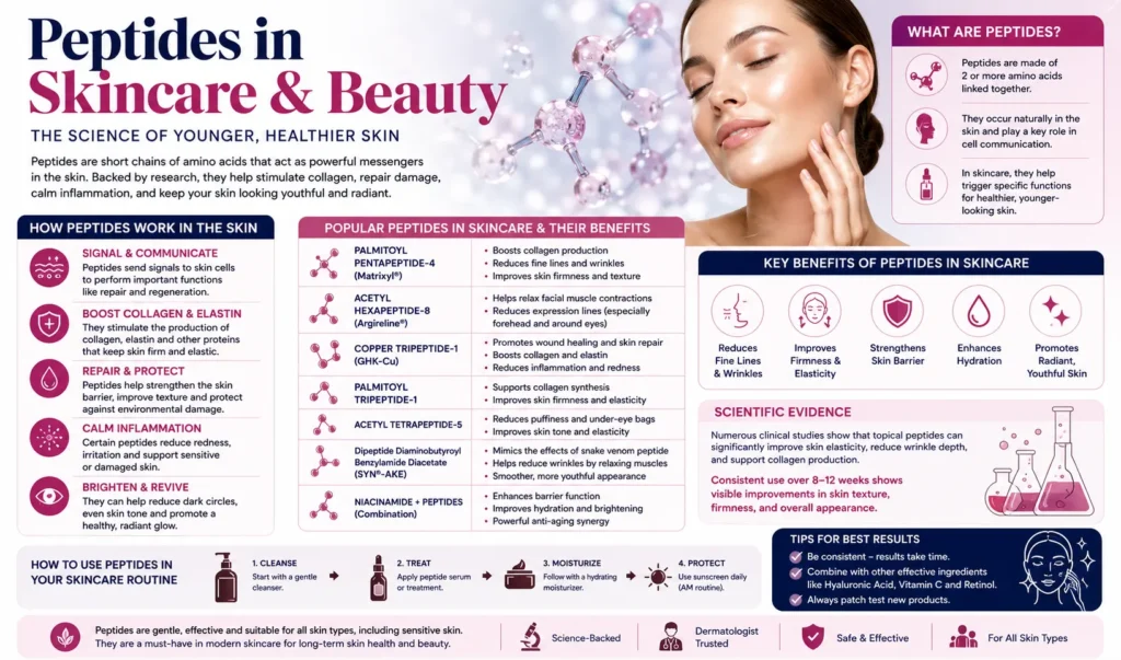 Peptides in skincare and beauty