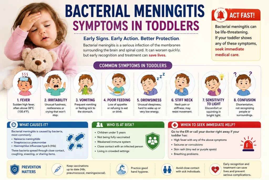 Bacterial meningitis symptoms in toddlers