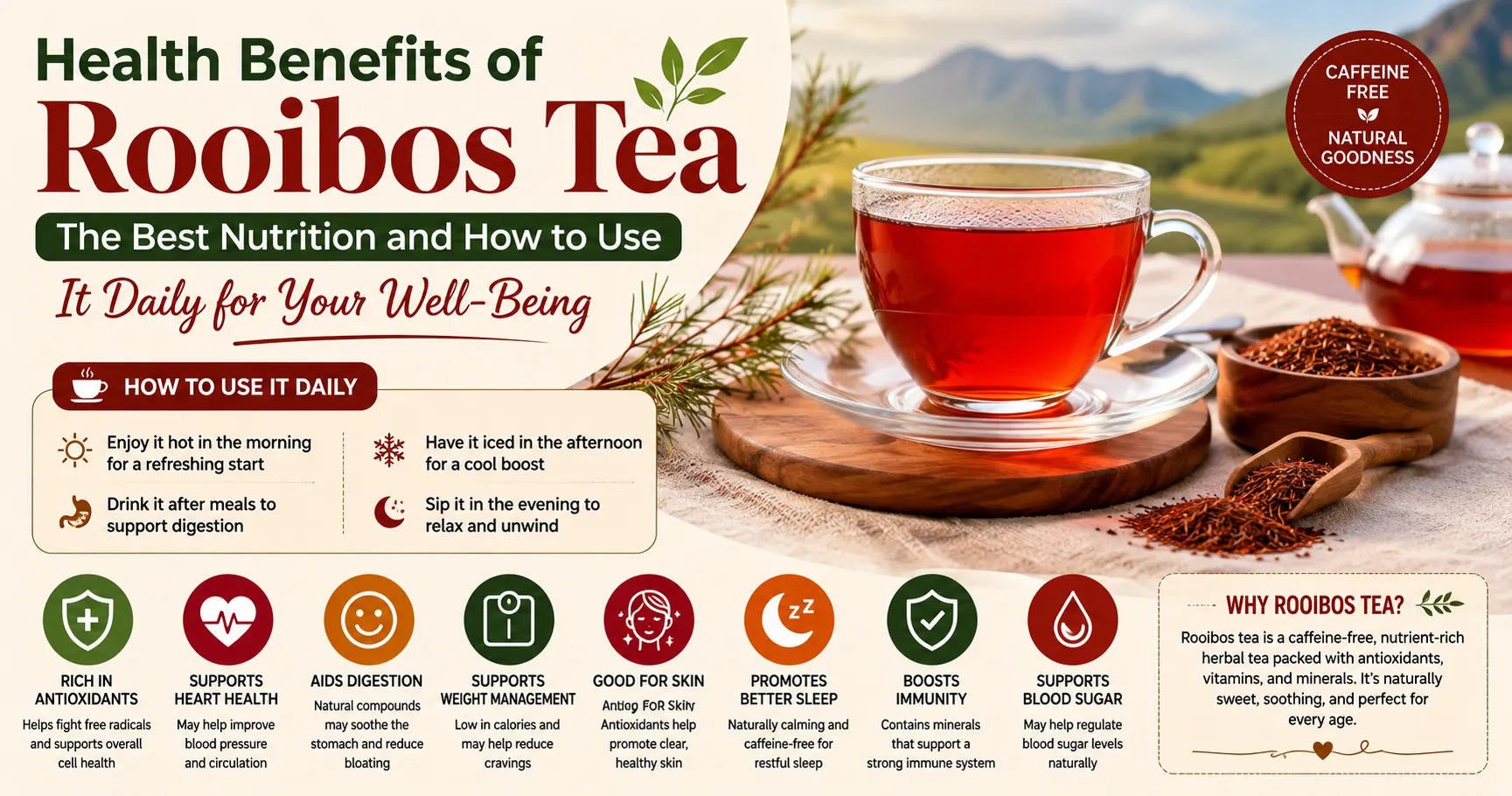 Health benefits of rooibos tea