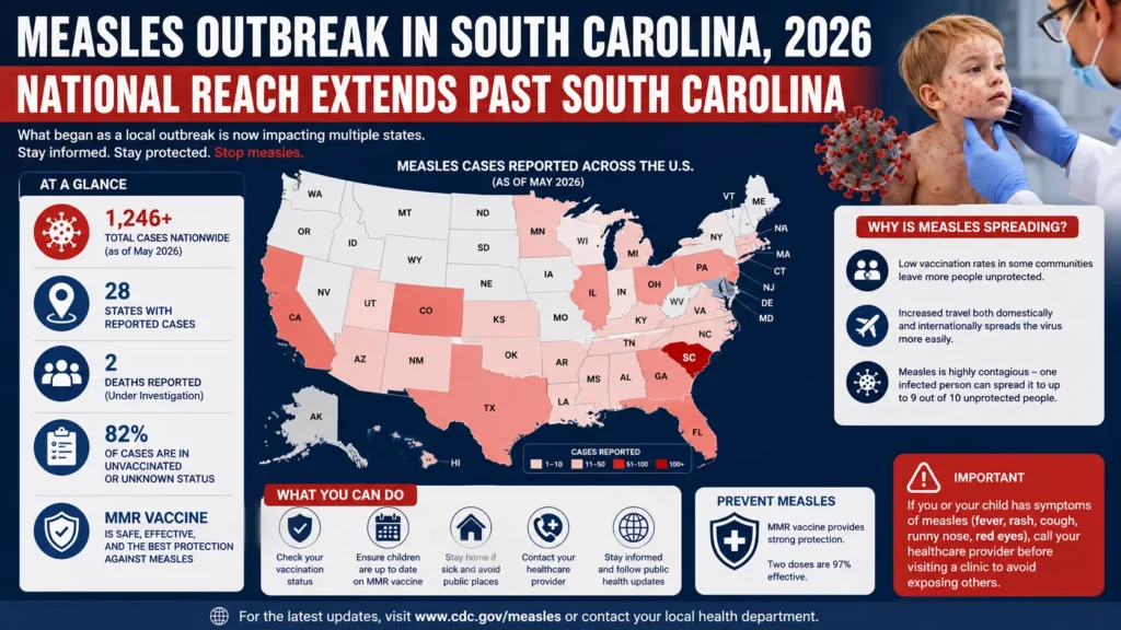 Measles outbreak in South Carolina 2026