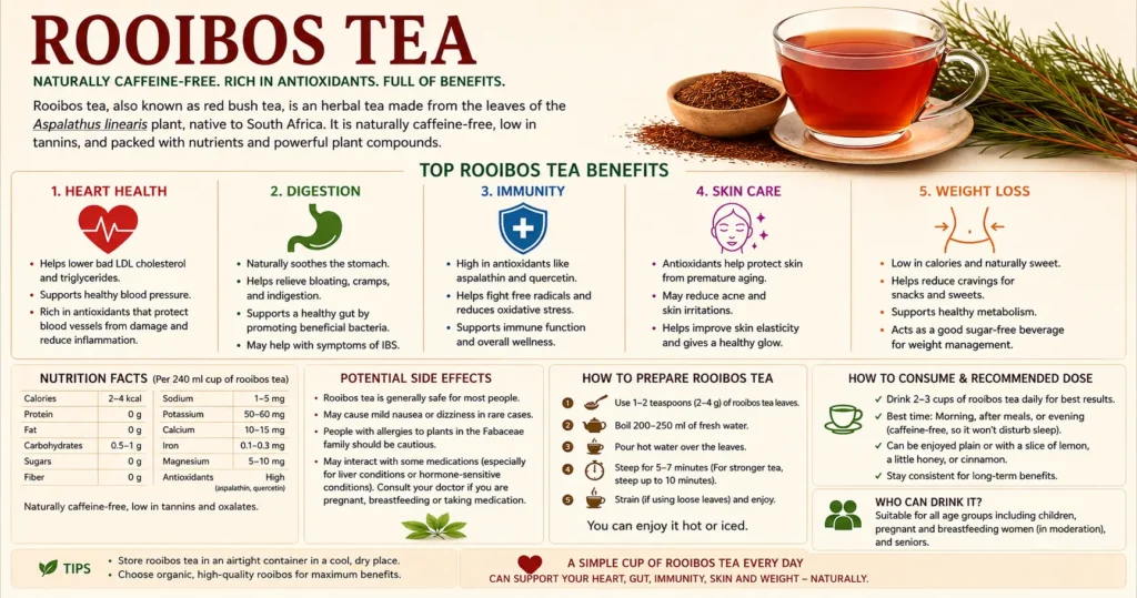 Nutrition facts of Rooibos tea facts