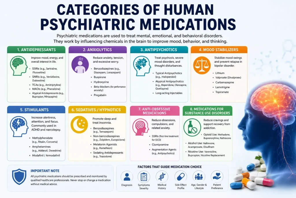 Psychiatric Medication Categories Infographic