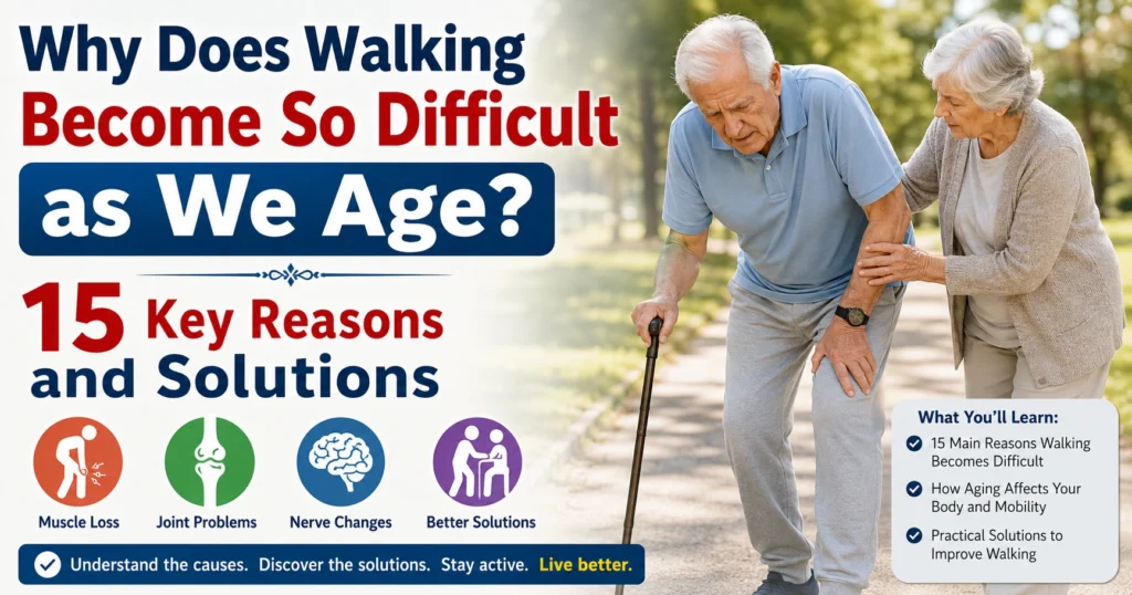 Why does walking become so difficult as we age