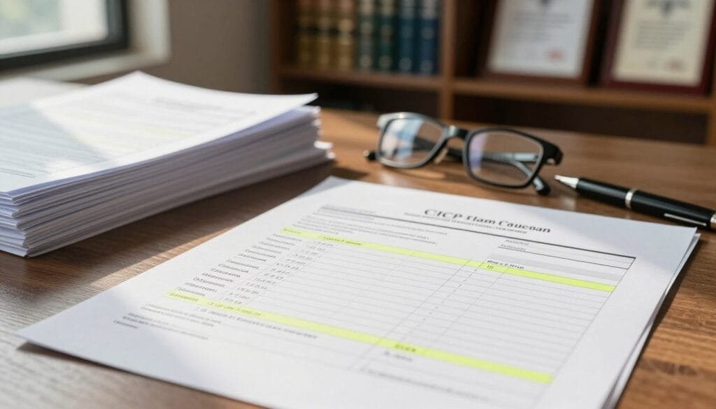 Draft claim chronology beside CICP medical records and receipts Draft claim chronology beside CICP medical records and receipts